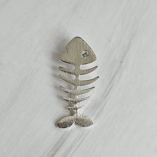 COLGANTE PEZ 32MM PLATA