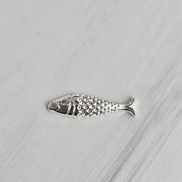 COLGANTE MINI PEZ 20MM PLATA