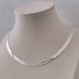 COLLAR CINTA 4MM, 45CM PLATA