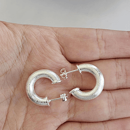 ARGOLLAS SATINADAS 18MM, PLATA