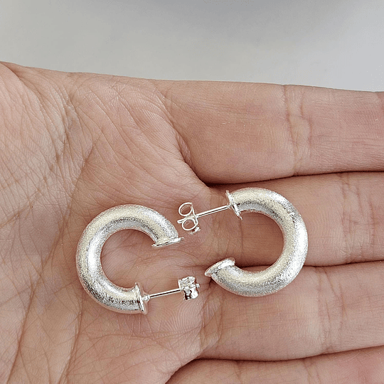 ARGOLLAS SATINADAS 18MM, PLATA