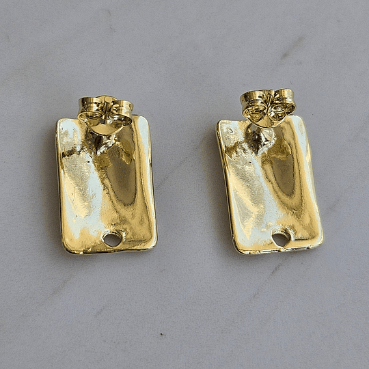 BASE RECTANGULAR EFECTO ESPEJO ORO