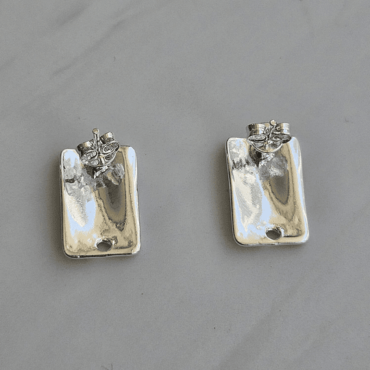 BASE RECTANGULAR EFECTO ESPEJO PLATA