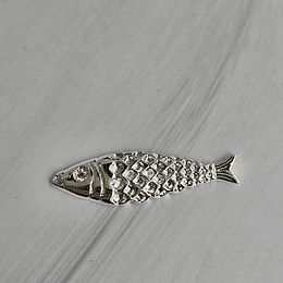 COLGANTE PEZ 35MM CIRCÓN PLATA