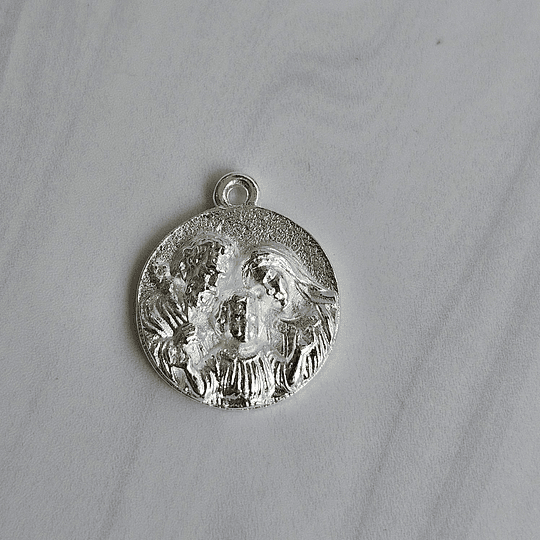 MEDALLA SAGRADA FAMILIA PLATA