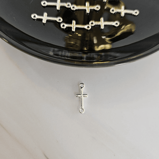 CONECTOR MINI CRUZ ENCH.PLATA