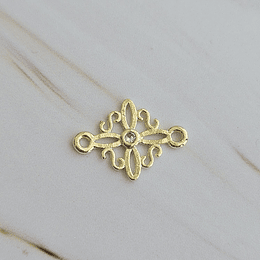 CONECTOR NUDO DE BRUJA FINO CIRCÓN ENCH.ORO