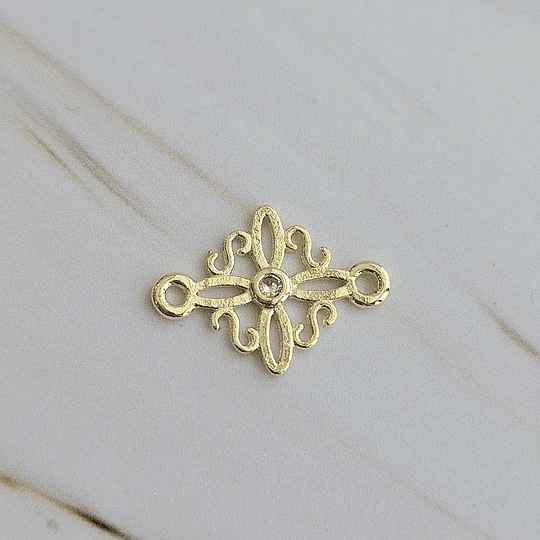 CONECTOR NUDO DE BRUJA FINO CIRCÓN ENCH.ORO