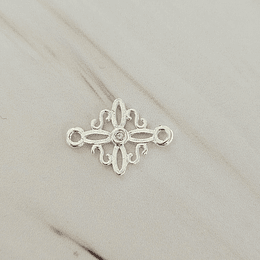 CONECTOR NUDO DE BRUJA FINO CIRCÓN ENCH.PLATA