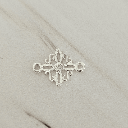 CONECTOR NUDO DE BRUJA FINO CIRCÓN ENCH.PLATA