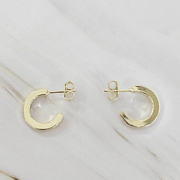 ARGOLLAS MINI CUADRADA LISA ORO