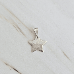 COLGANTE MINI ESTRELLA LIJADA + VALIER ENCH.PLATA