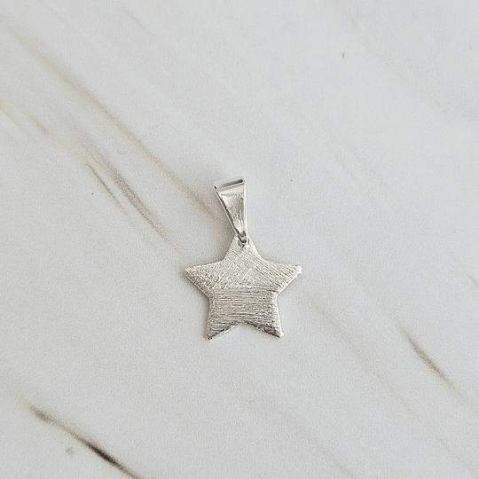 COLGANTE MINI ESTRELLA LIJADA + VALIER ENCH.PLATA