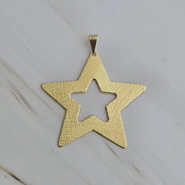 COLGANTE MAXI ESTRELLA CALADA ENCH.ORO