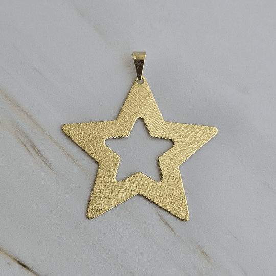 COLGANTE MAXI ESTRELLA CALADA ENCH.ORO