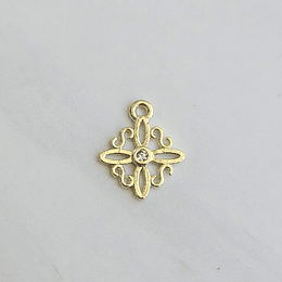 COLGANTE MINI NUDO DE BRUJA ENCH.ORO