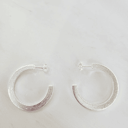 ARGOLLA PLANA SATINADAS 34MM ENCH.PLATA