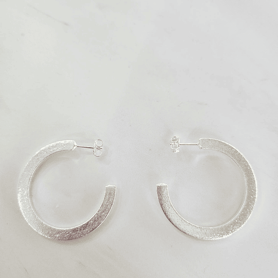 ARGOLLA PLANA SATINADAS 34MM ENCH.PLATA