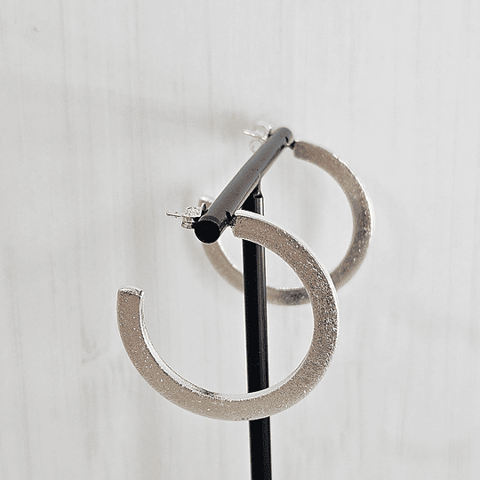 ARGOLLA PLANA SATINADAS 34MM ENCH.PLATA