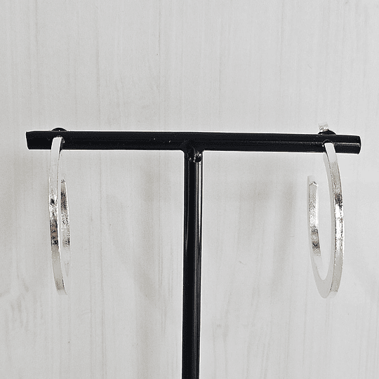 ARGOLLA PLANA SATINADAS 34MM ENCH.PLATA