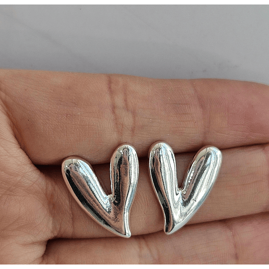 AROS CORAZÓN GLADIADO ENCH.PLATA