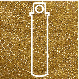 MIYUKI 11/0 DELICA GOLD LINED CRY 10GRS