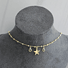 COLLAR ESTRELLA BOLITAS CRISTAL ENCH.ORO