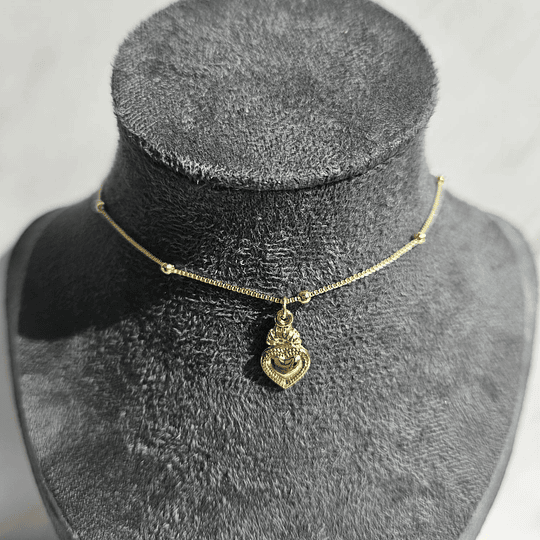 COLLAR MINI DETENTE BOLITAS ENCH.ORO