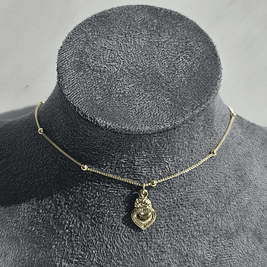 COLLAR MINI DETENTE BOLITAS ENCH.ORO