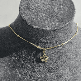 COLLAR MINI HUELLA MULTICOLOR ENCH.ORO