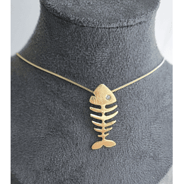 COLLAR PEZ CIRCÓN ENCH.ORO