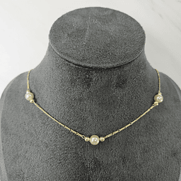 COLLAR PERLAS 45CM ENCH.ORO