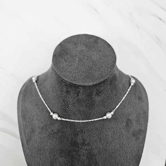 COLLAR PERLAS 45CM ENCH.PLATA