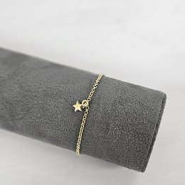 PULSERA ESTRELLA 17CM ENCH.ORO