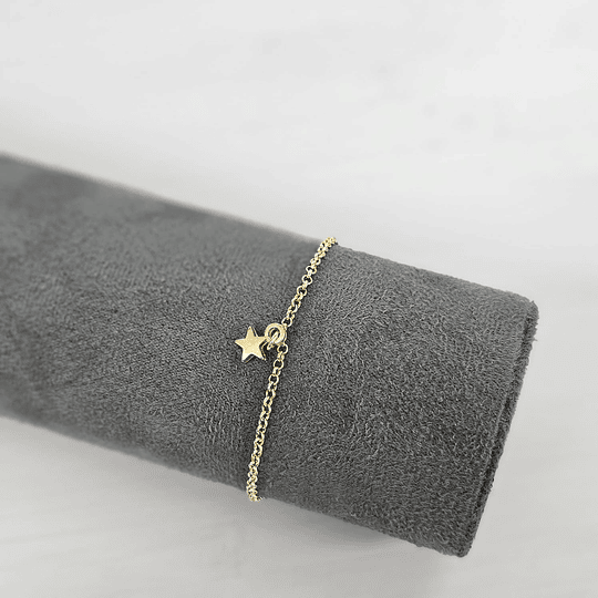 PULSERA ESTRELLA 17CM ENCH.ORO