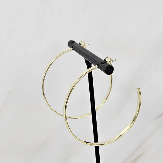 ARGOLLAS PLANAS LISAS 45MM GRANDE ENCH.ORO