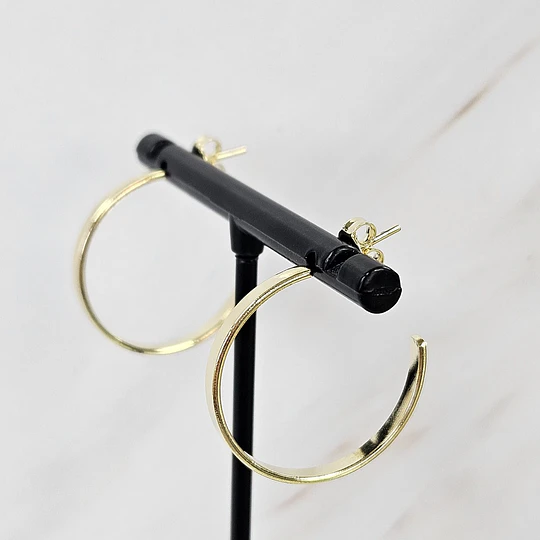 ARGOLLAS PLANAS LISAS 25MM PEQUEÑA ENCH.ORO