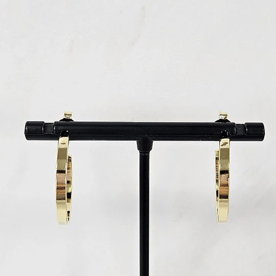 ARGOLLAS PLANAS LISAS 25MM PEQUEÑA ENCH.ORO