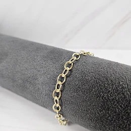 PULSERA ESLABÓN OVALADA 18CM ENCH.ORO