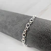PULSERA ESLABÓN OVALADA 18CM ENCH.PLATA