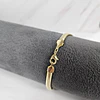 PULSERA CADENA SERPIENTE 18CM ENCH.ORO