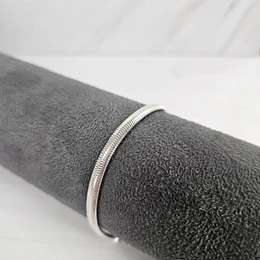 PULSERA CADENA SERPIENTE 18CM ENCH.PLATA