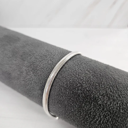 PULSERA CADENA SERPIENTE 18CM ENCH.PLATA