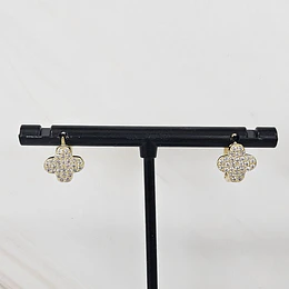 AROS MINI FLOR CIRCÓN ORO