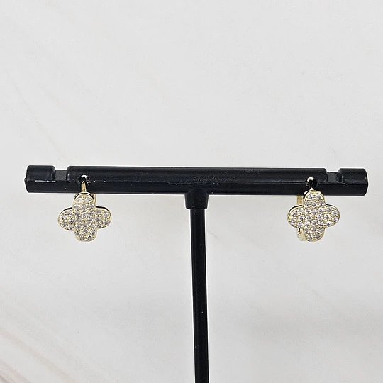 AROS MINI FLOR CIRCÓN ORO