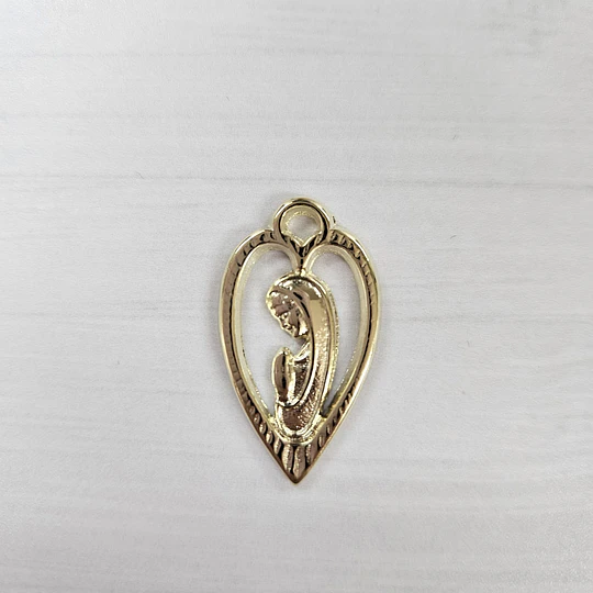 COLGANTE VIRGEN MARÍA CORAZÓN ENCH.ORO