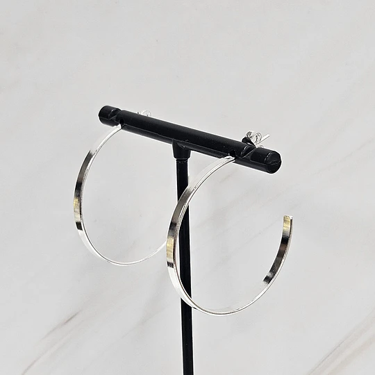 ARGOLLAS PLANAS LISAS MEDIANA 35MM ENCH.PLATA