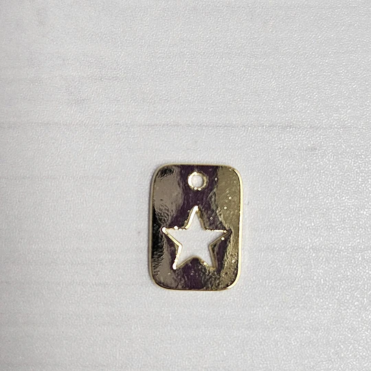 COLGANTE MEDALLA ESTRELLA CALADA ENCH.ORO