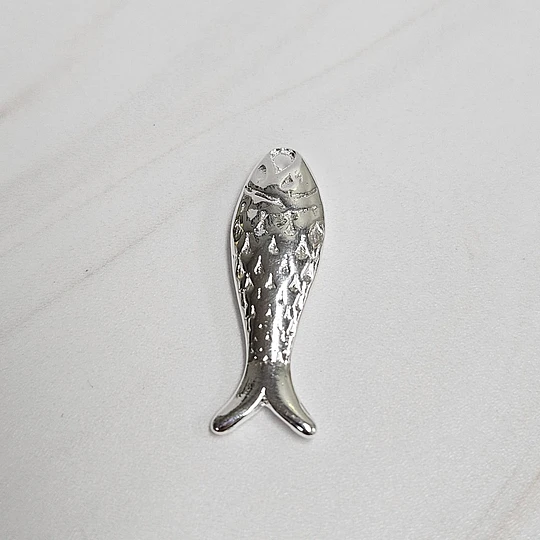 COLGANTE PEZ 25MM ENCH.PLATA