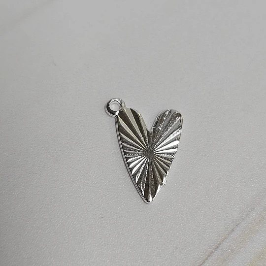 COLGANTE CORAZÓN DESTELLO ENCH.PLATA